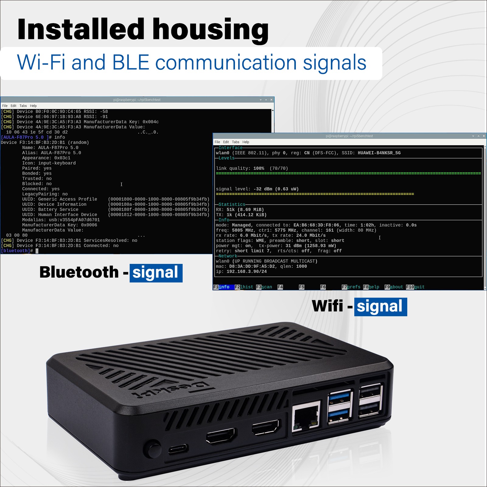 Wi-Fi and Bluetooth Signal Status