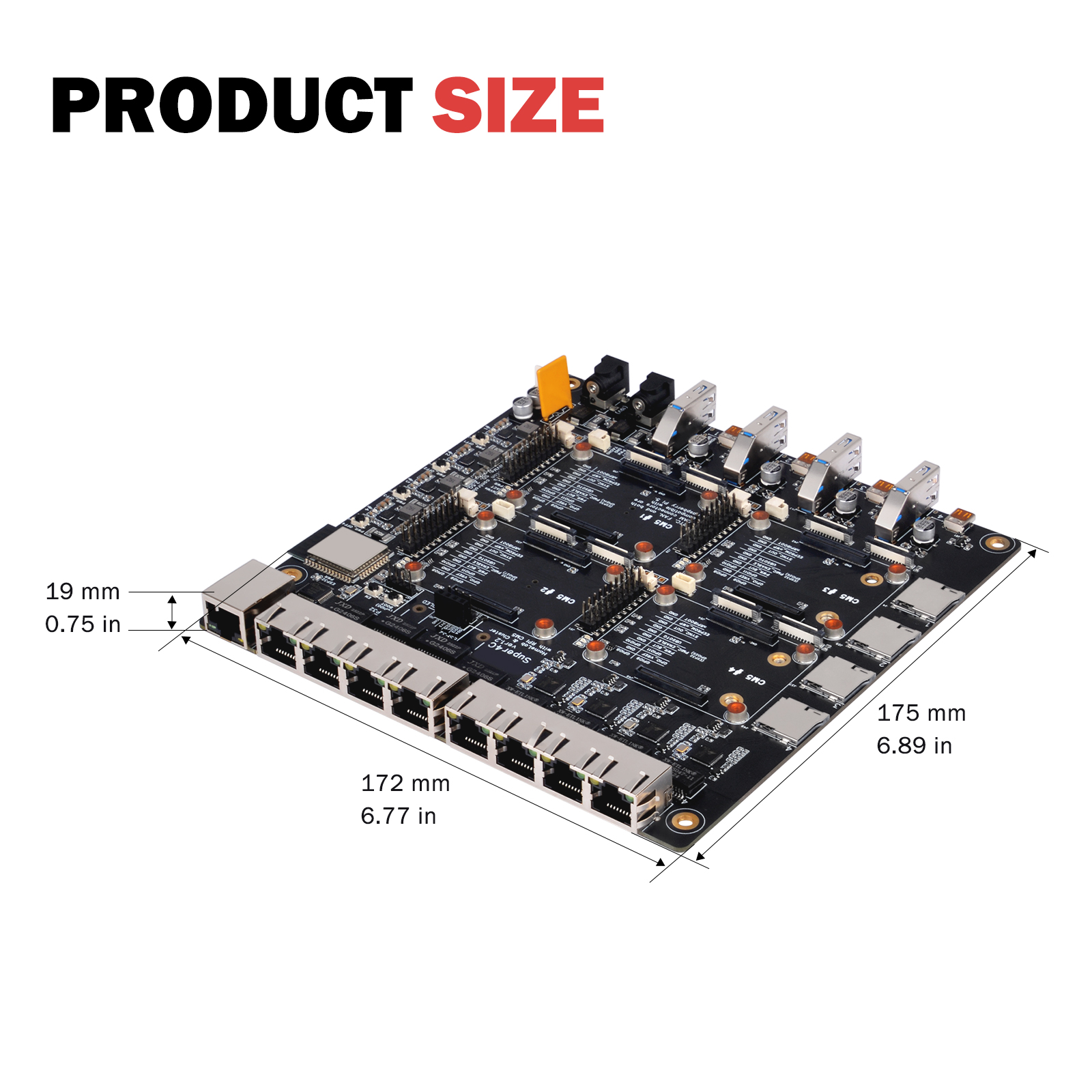 Super4C dimensions and I/O layout