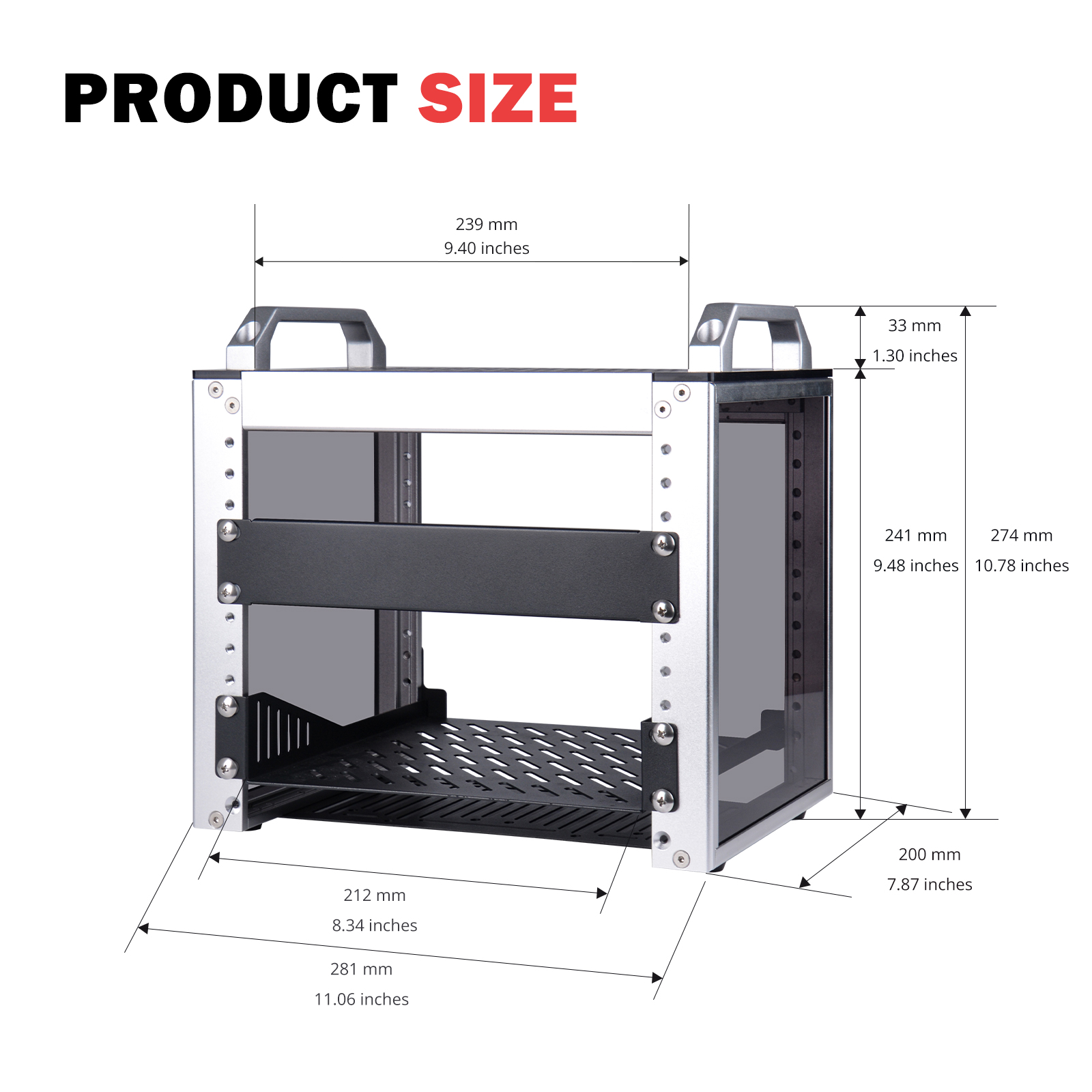 RackMate T0 external dimensions