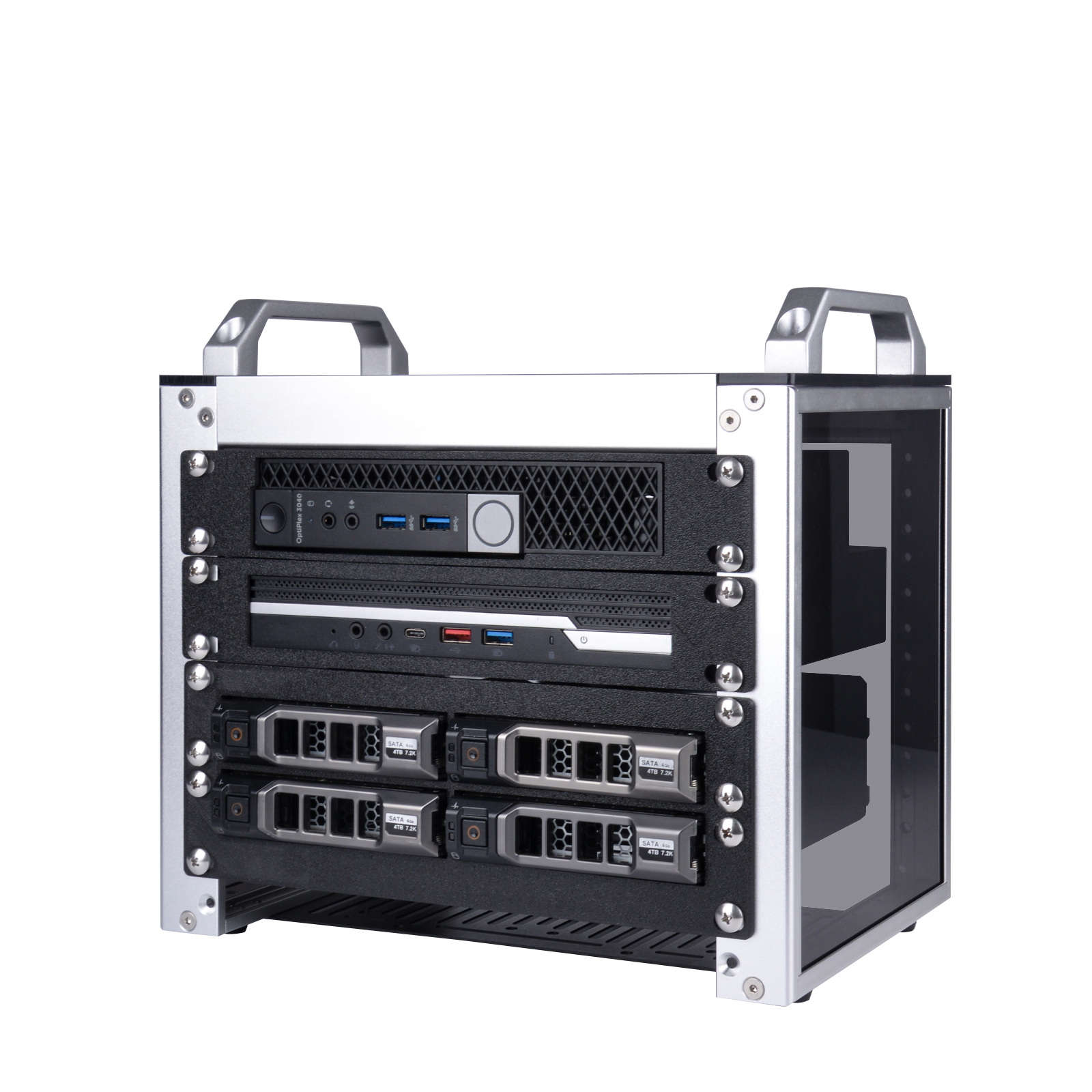 RackMate T0 with Optiplex micro and 2.5" drives