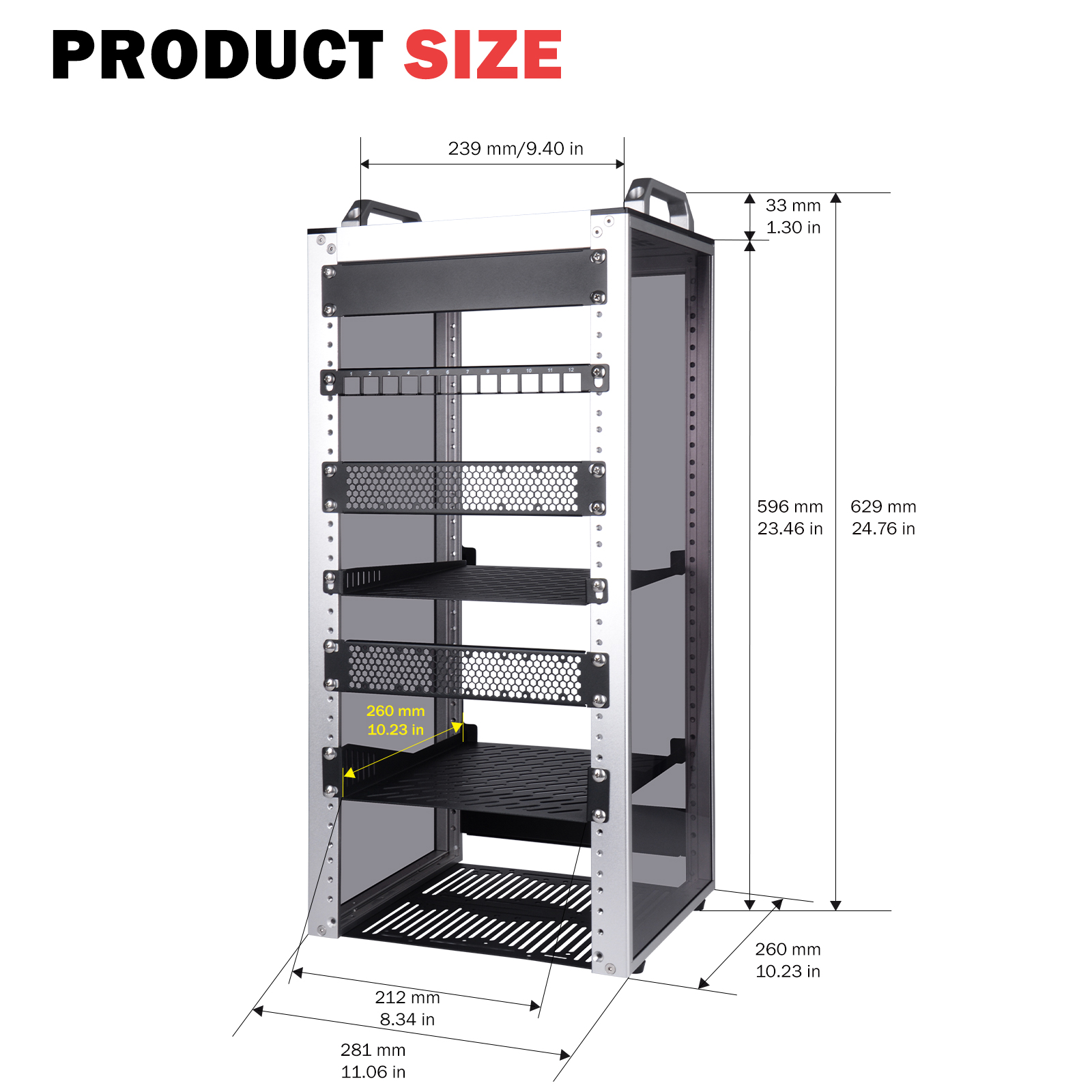 RackMate T2 Dimensions Diagram