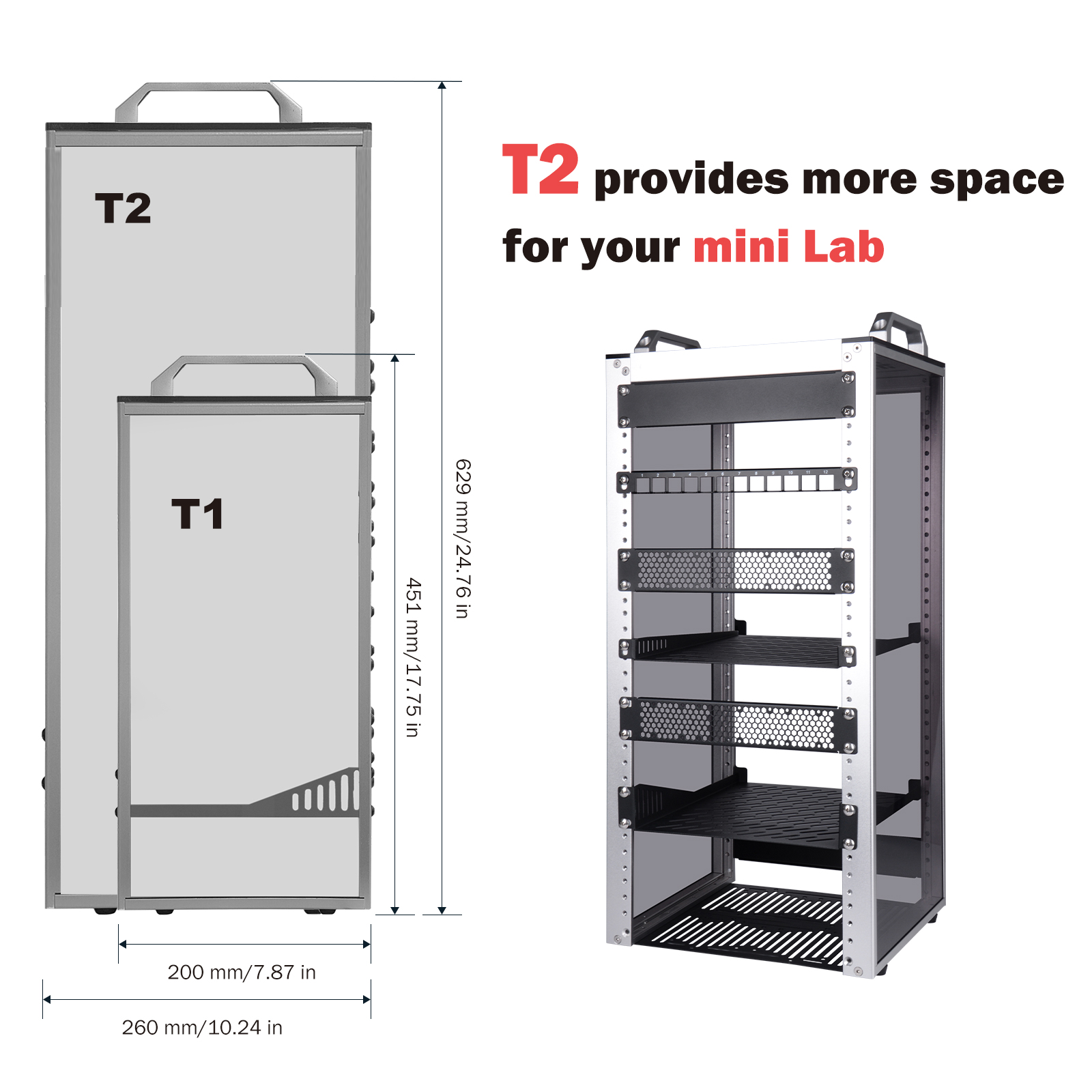 RackMate T2 with Installed Accessories
