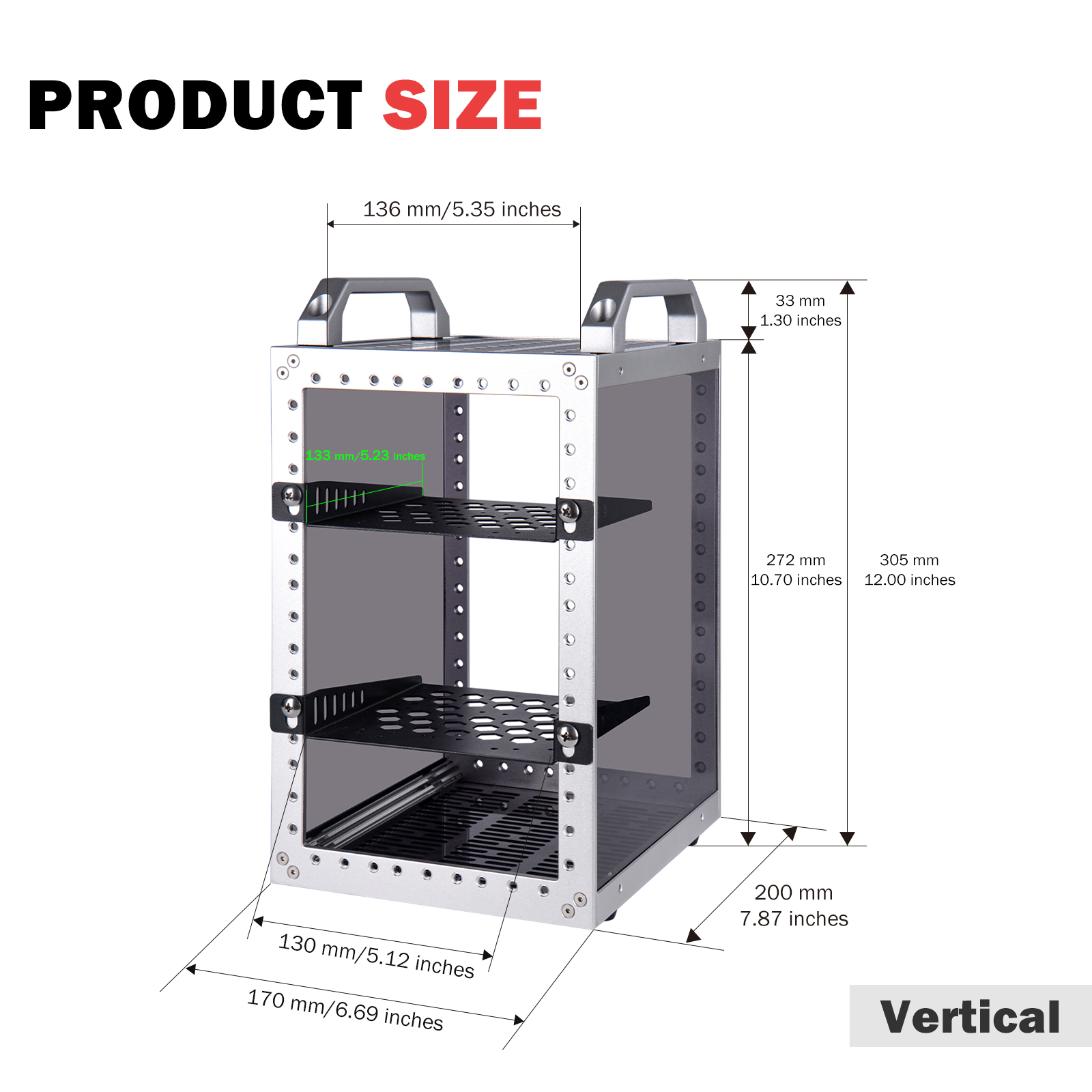 RackMate TT Vertical Dimensions