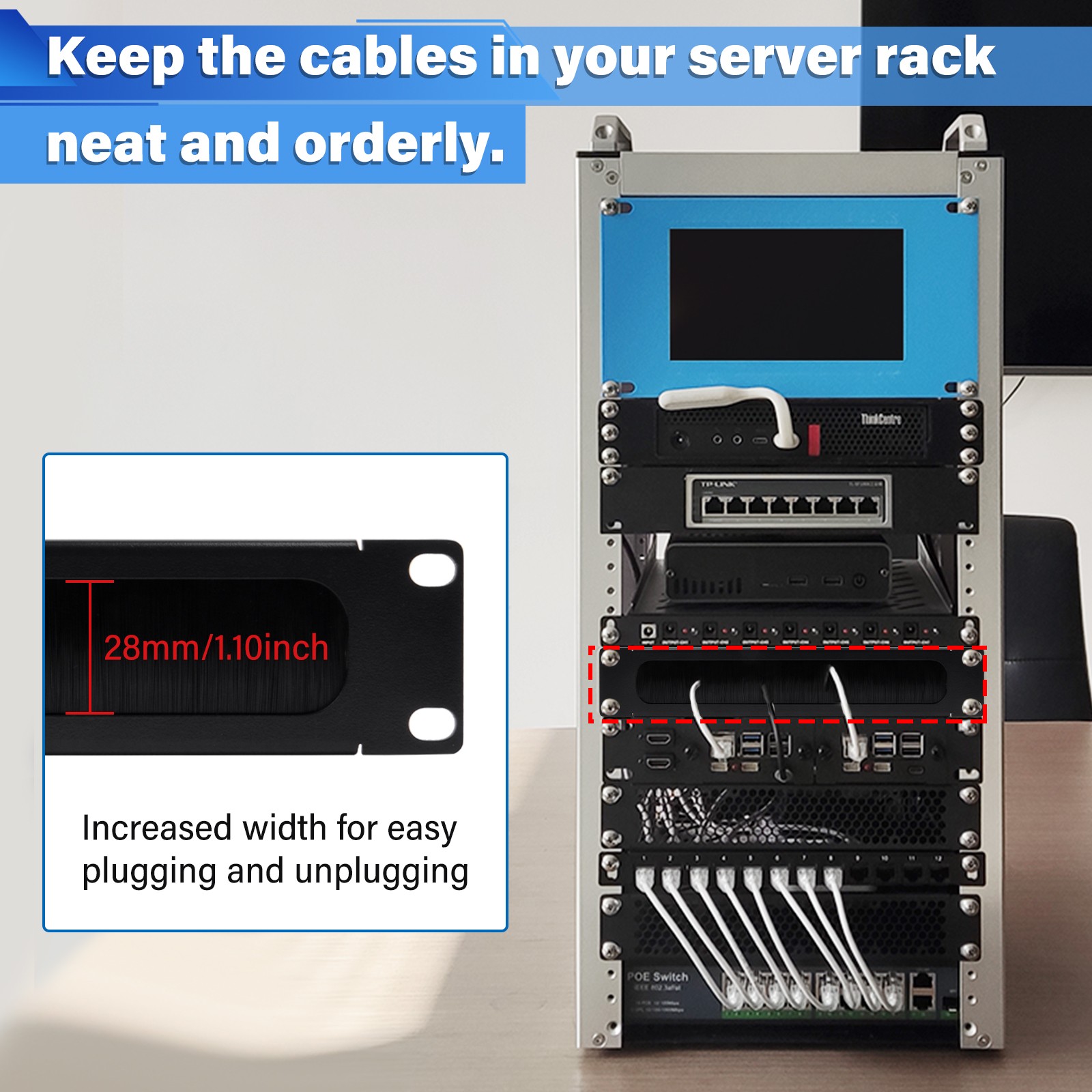 Cable Management Pass-Through 2