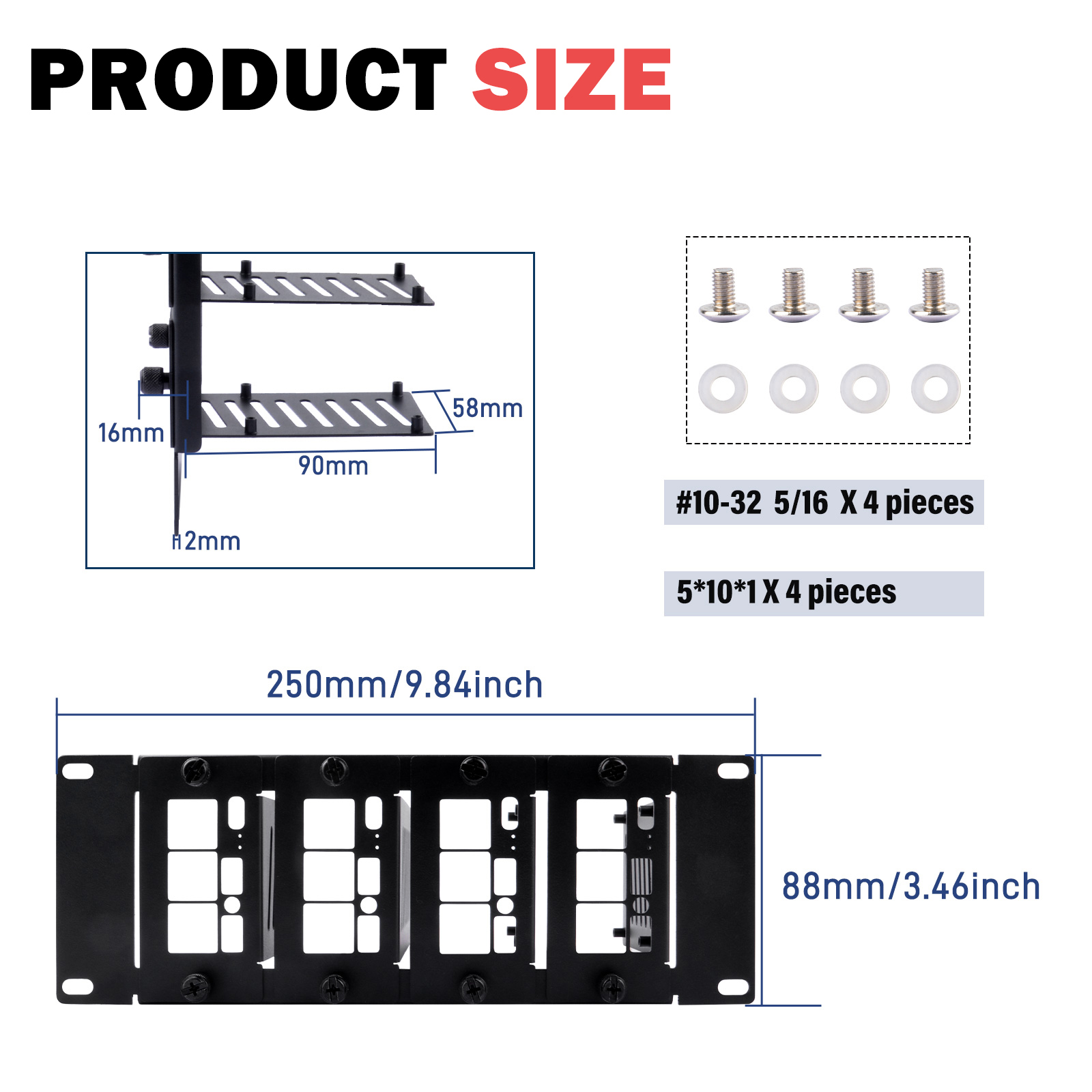DP-0063 RackMount Dimensions