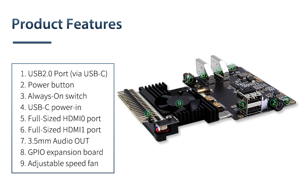 DeskPi Lite Features