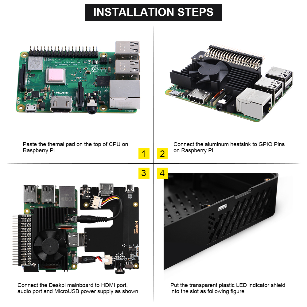 DeskPi Lite assemble 1