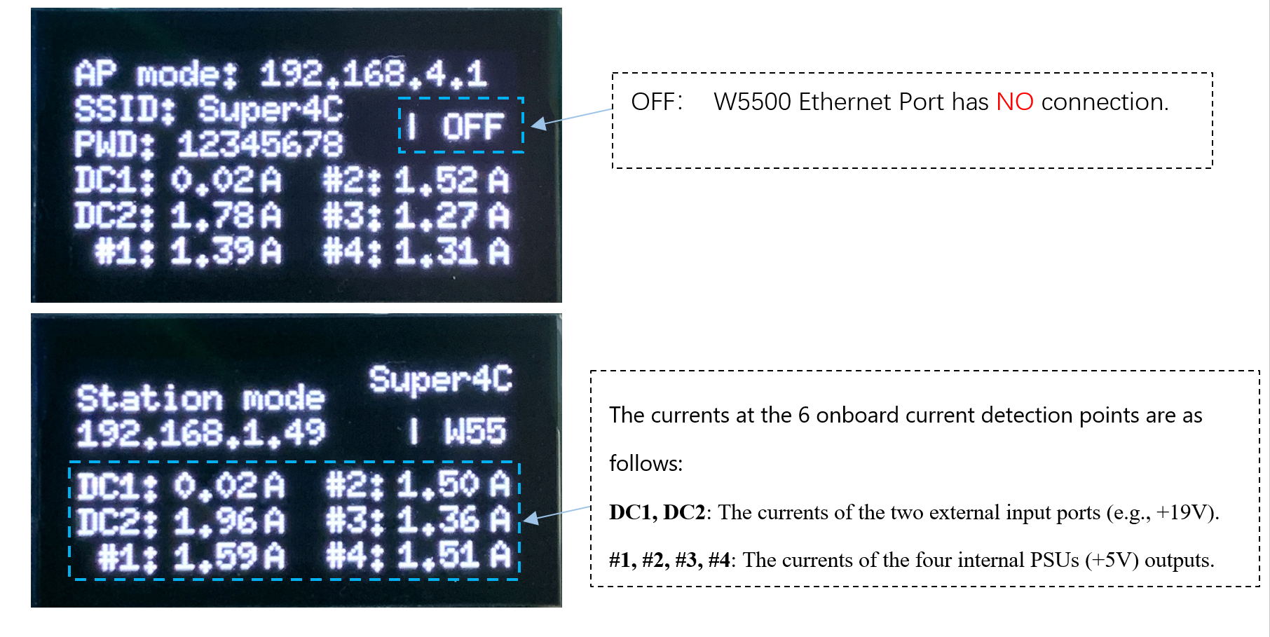 OLED Status Readings
